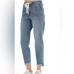 Judy Blue Jogger Jeans Size 20W High Rise with Draw String Elastic Waist Tapered
